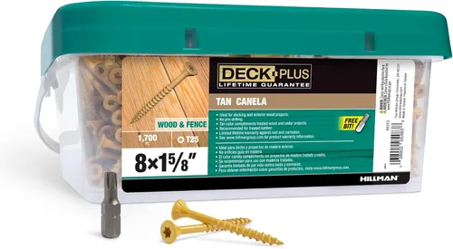 Miniatura 24 de Deck Plus Tornillos para valla y madera exterior con revestimiento epoxi de 3 pulgadas #10 x 3 Torx/Star Drive Incluido, rosca gruesa, tornillo