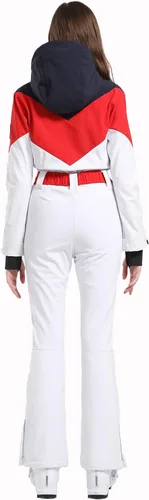 Miniatura 124 de GSOU SNOW Traje de esquí para mujer, traje de nieve delgado de una pieza, chaqueta de nieve, impermeable, resistente al viento, deportes al aire