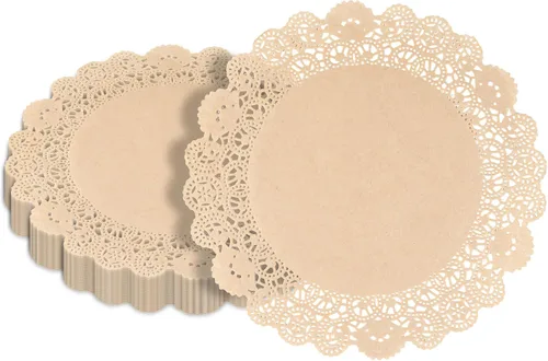 Miniatura 43 de Restaurantware Pastry Tek Blondas de Encaje de 4 x 4 Pulgadas 100 Vajilla Decorativa - Blondas de Mesa Desechables Redondas de Papel Negro