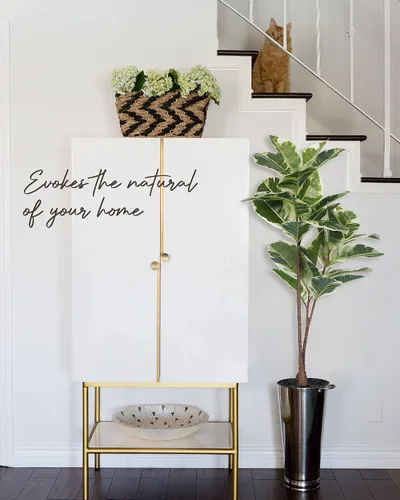 Miniatura 8 de FLOWORLD Planta de Árbol de Caucho Artificial de 43 pulgadas de Alto, Árbol de Ficus Sintético en Maceta, Decoración Tropical Falsa para Casa