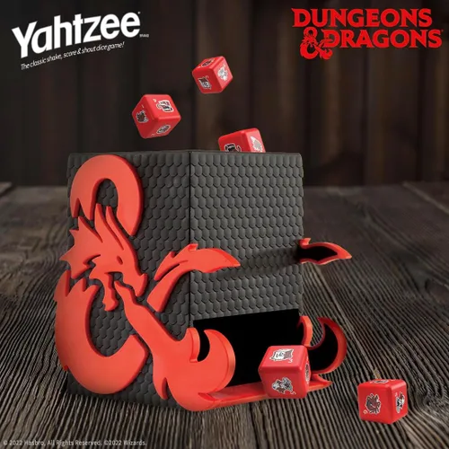 Miniatura 6 de YAHTZEE: Dungeons & Dragons Torre de dados coleccionables Dados con dragón, oso búho, cubo gelatinoso, imitador, desollador de la mente