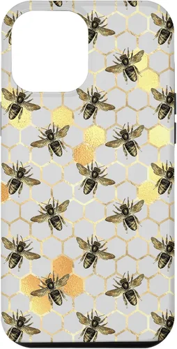 iPhone 12 Pro Max Bumble Bee - Honeycomb Apicultor amarillo Abeja patrón caso