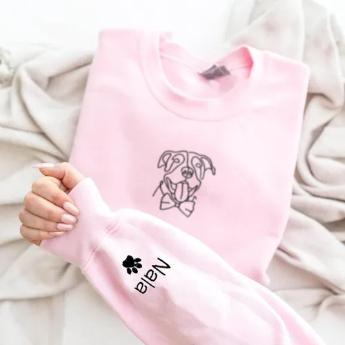 Miniatura 5 de GodLover Custom Dog Mom Embroidered Sweatshirt, Personalized Pet Lover Hoodie, Gift for Women, Mothers Day, Christmas Estilo 03.