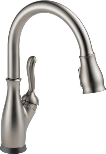 Miniatura 10 de Delta Leland Grifo de Cocina Táctil de Níquel Cepillado con Rociador Desplegable, Grifo Táctil Tradicional de Un Solo Orificio para Fregadero