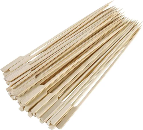 Miniatura 9 de Gmark Pinchos de paleta de bambú de 7" 100 ct, Púas de paleta de bambú natural, púas de barbacoa GM1032A