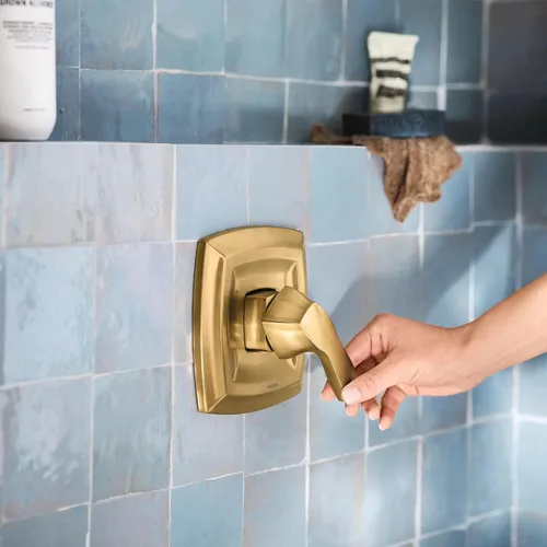Miniatura 3 de Moen Voss T2692EPBG - Kit de moldura de ducha de rendimiento ecológico Posi-Temp de oro cepillado