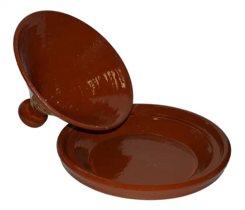 Miniatura 2 de Tajín de cocina marroquí mediano 100% sin plomo, 10.5 pulgadas de diámetro