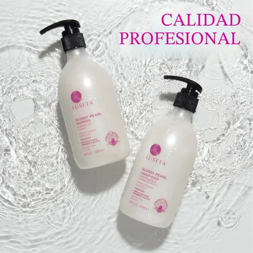 Miniatura 3 de Set de champú y acondicionador Luseta de perla brillante, suaviza y humecta, combate el encrespamiento y añade brillo, hidratante para cabello