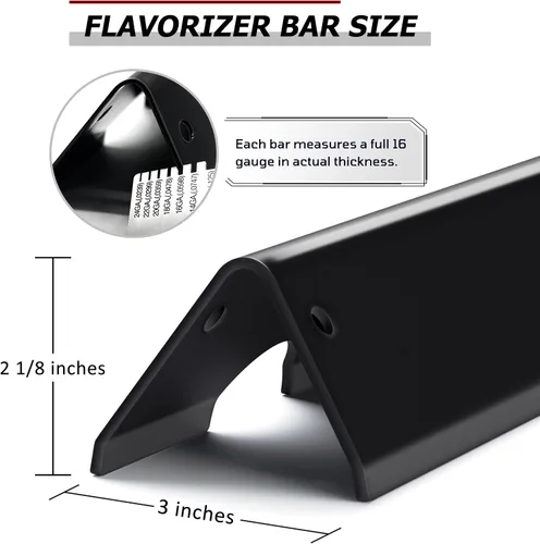 Miniatura 4 de 66032 66795 Barras aromatizantes de 17 pulgadas de repuesto para Weber GS4 Genesis II 300, E-310 E-315 E-335 E-330 S-335, piezas Genesis GS4 II LX