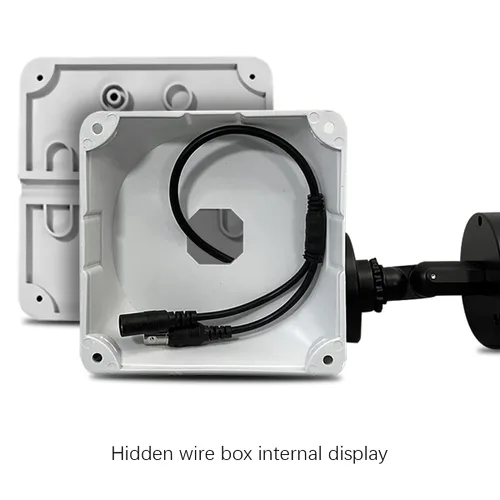 Miniatura 6 de OOSSXX Caja de conexiones eléctrica de plástico ABS para cámara de seguridad, cable oculto, soporte de montaje en techo de pared, cajas base