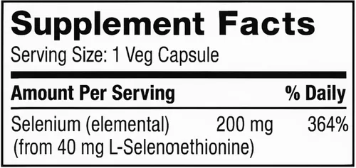 Miniatura 2 de New Life Selenio 200mcg, mineral esencial, 90 cápsulas vegetales