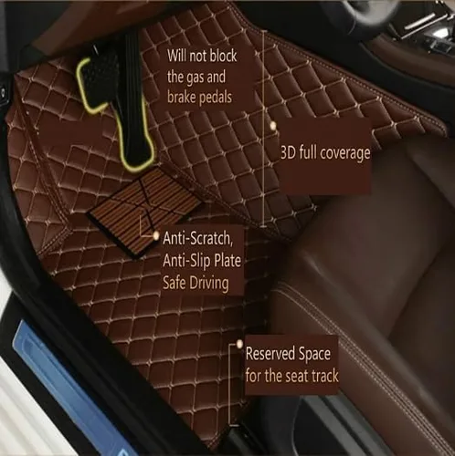 Miniatura 2 de Alfombrillas personalizadas para el 99% de los automóviles, camiones y SUV, de cuero impermeable, forro de piso específico para vehículos