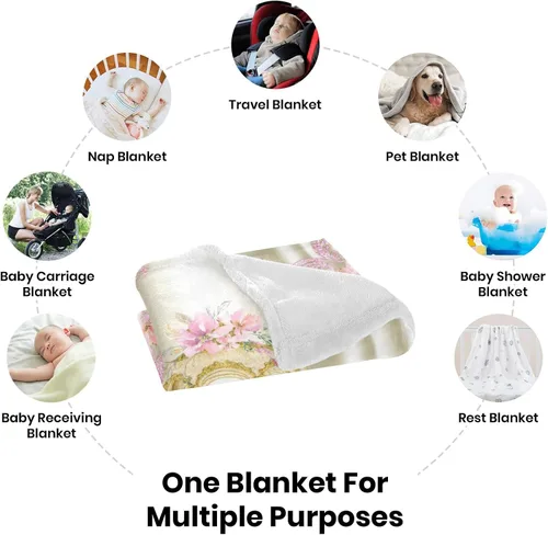 Miniatura 6 de Mantas de bebé personalizadas con nombre, manta de bebé personalizada para niñas, regalos de bebé, manta suave y cálida para recepción de pañales