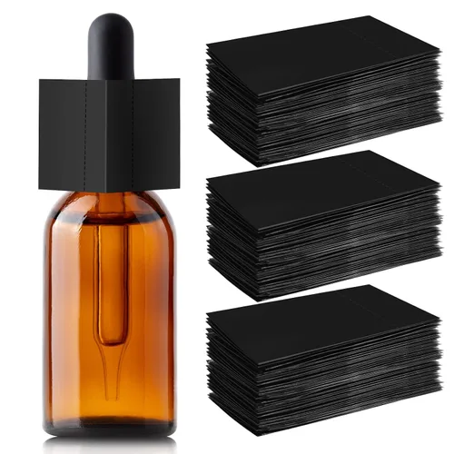 Outus 500 piezas de envoltura retráctil perforada para botellas, sellos termorretráctiles para botellas (negro)