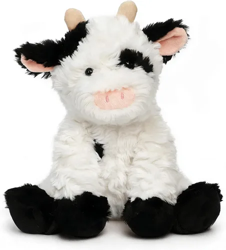 Miniatura 26 de Hopearl Adorable Vaca de Peluche, Juguetes de Vaca Flexible Suave, Animales de Peluche, Regalos de Cumpleaños Lindos para Niños, Niñas, Niños