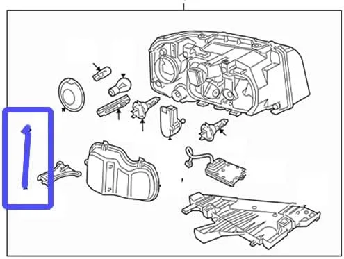 Miniatura 3 de RETENEDOR DE FARO PARA FAROS COMPATIBLE CON LAND ROVER LR2 LR001547