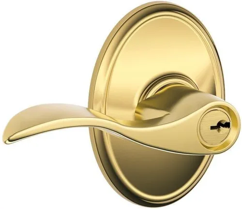 Miniatura 163 de SCHLAGE - Manija de puerta Accent con cerradura de paso libre para pasillo y armario en bronce antiguo - F10 ACC 716 Bronce Envejecido