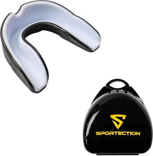 Miniatura 4 de Protector bucal con funda, para fútbol, boxeo, lacrosse y otros deportes de contacto, ajuste personalizado, transpirable, extraíble, ligero