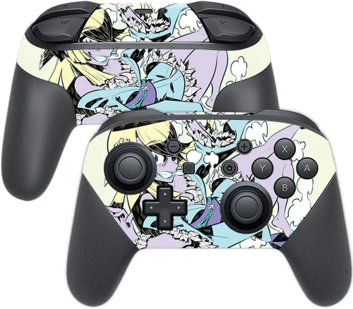 Miniatura 7 de MightySkins Skin compatible con Nintendo Switch Pro Controller - Alien Battle Funda protectora de vinilo duradera y única Fácil de aplicar