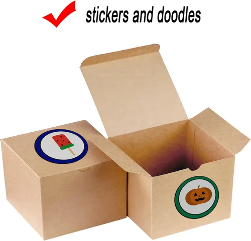 Miniatura 6 de Xxcxpark 30 cajas de regalo de papel kraft marrón 5x5x3.5, caja de favor de fiesta de papel kraft con tapa para manualidades DIY, cubo, cupcake