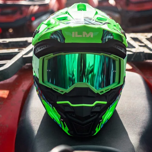 Miniatura 8 de ILM DOT&ECE Casco ATV para Jóvenes Casco de Dirt Bike para Niños Casco Infantil Motocross Dirtbike BMX MX Todoterreno Deporte Dual Cara Completa
