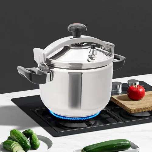 Miniatura 3 de Olla a presión de acero inoxidable de 23.2 cuartos de galón, gran capacidad, abrazadera de olla a presión comercial, válvulas individuales para uso