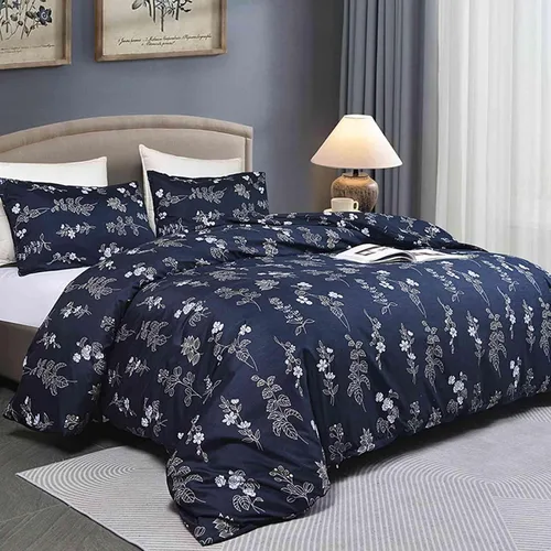 Miniatura 15 de Faincy Juego de edredón floral de tamaño individual, diseño de hojas de flores rosas y blancas, juego de cama alternativo reversible preppy, edredón