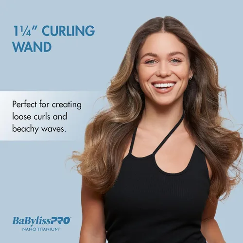Miniatura 3 de BabylissPRO Nano Titanium Professional Curling Wand For All Hair Types, Reaches 430 Degrees For Long Lasting Curls