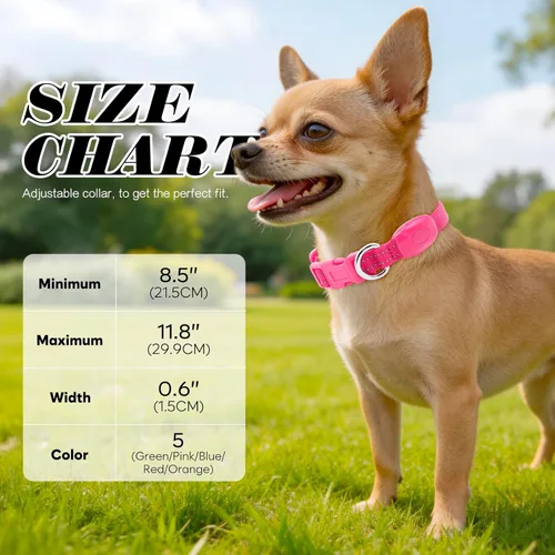 Miniatura 5 de Candofly Collar de perro con luz para cachorros, collar de perro LED recargable por USB para perros pequeños y gatos caminatas nocturnas (XS, rosa)