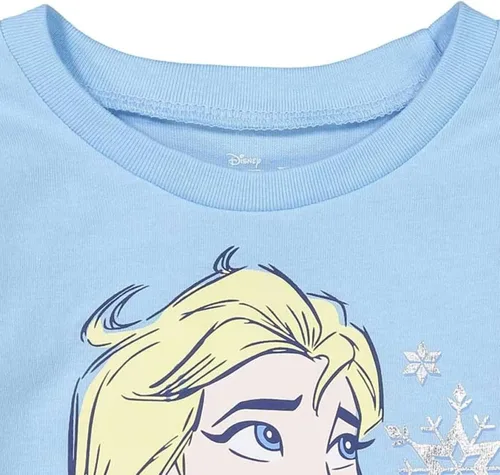 Miniatura 4 de Disney Frozen Princess Anna Elsa - Conjunto de camiseta y leggings para niñas pequeñas y grandes