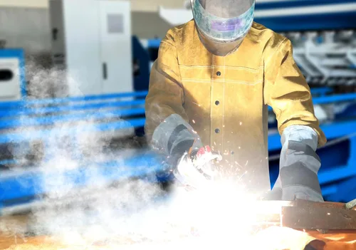 Miniatura 2 de ANTAITHER Chaqueta de soldadura de cuero prémium para hombres y mujeres, la máxima protección contra el calor y las llamas y garantiza la seguridad