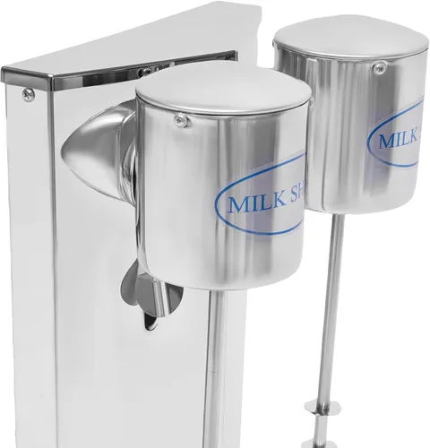 Miniatura 6 de Mezclador de bebidas eléctrico de doble cabezal para batido de leche comercial, licuadora de acero inoxidable, 2 x 180 W, 10000-14000 rpm, velocidad