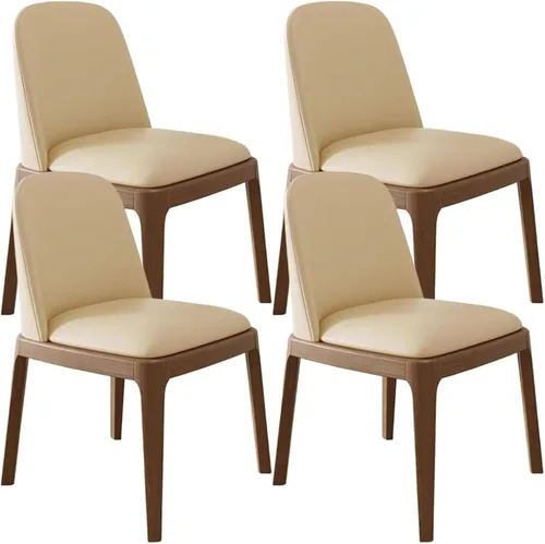 Miniatura 16 de Juego de 2/4 sillas de comedor, sillas de comedor de madera, silla tapizada para sala de estar, silla de vestíbulo sin brazos con respaldo curvo