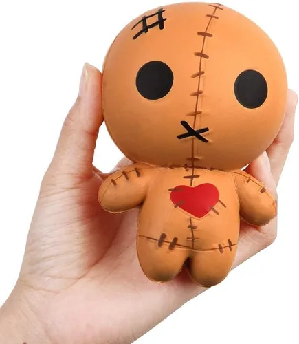 Anboor Muñecos de vudú de 4.7 pulgadas, muñeca fantasma de Halloween, kawaii, suave, lento aumento, perfumado, para aliviar el estrés, juguetes para