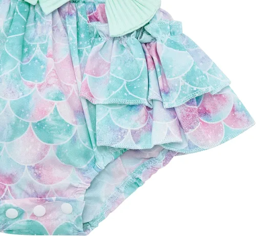 Miniatura 6 de UNICOMIDEA Ropa de bebé para niñas de 0 a 18 meses, body de manga con volantes y diadema