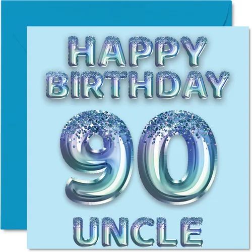 Miniatura 140 de Stuff4 Tarjeta de primer cumpleaños para niños, globo de fiesta con purpurina azul, tarjetas de feliz cumpleaños para niño de 1 año, nieto, hijo, 57