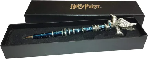 Miniatura 2 de The Noble Collection Harry Potter Ravenclaw - Bolígrafo chapado en plata, 8 pulgadas (8.3 in) rematado con la mascota Raven House de Ravenclaw