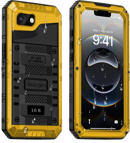 Miniatura 40 de Beasyjoy Funda impermeable para iPhone 12 Pro Max, cubierta protectora de cuerpo completo con protector de pantalla incorporado, resistente a Negro