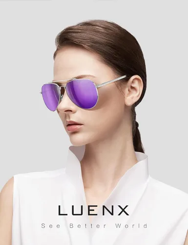 Miniatura 21 de LUENX, Aviator - Gafas de sol polarizadas, para hombres y mujeres, protección UV 400, con funda 60MM