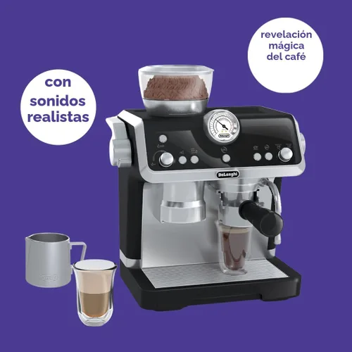 Miniatura 3 de Casdon De'Longhi Toys Barista Cafetera. Juego de cocina de juguete para niños con partes móviles, sonidos realistas y revelación de café mágico.