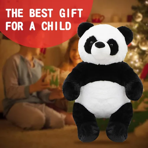 Miniatura 6 de FFxiong Juguete de peluche de oso panda de 18 pulgadas, lindo y suave, almohada de muñeca de cuerpo Kawaii, panda gigante, regalo para niños, niñas