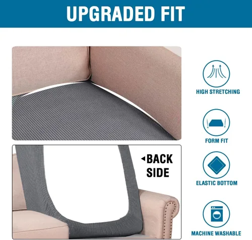 Miniatura 6 de H.VERSAILTEX Funda Individual Super Elástica para Chaise Longue Fundas para Sofá Seccional para Sofá en Forma de L Tanto Izquierdo/Derecho con Tela