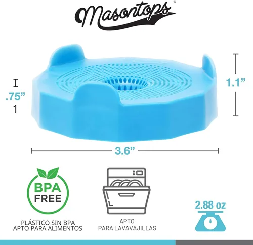 Miniatura 7 de Tapas de germinación de frijoles Masontops con malla de plástico para tarros Mason – Kit de germinación de tarros Mason – Para cultivar semillas