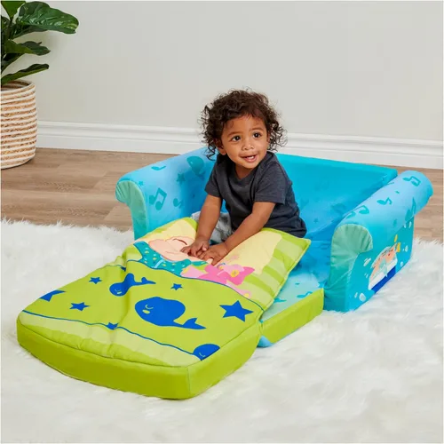 Miniatura 2 de Marshmallow Furniture, Sofá de Juego Cocomelon 3 en 1 para Dormir, Tumbona Convertible para Niños, Sofá Cama y Colchón para Siesta de Espuma