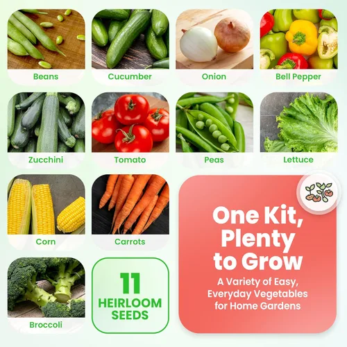 Miniatura 8 de 11 semillas tradicionales para plantar verduras y frutas, 4800 suministros de preparación de supervivencia y fin del mundo, paquete variado