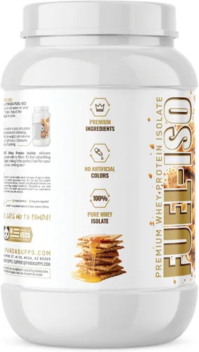 Miniatura 3 de Underground Bio Labs Panda Supps - Panda Fuel ISO Premium 100% aislado de proteína de suero para hombres y mujeres con 0.88 onzas de proteína y 0.00
