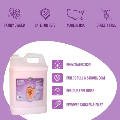 Miniatura 2 de Bio-Groom Silk Creme Rinse - Acondicionador para perros, acondicionador para cachorros, acondicionador desenredante para perros, acondicionador