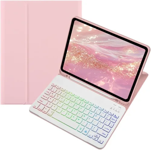Miniatura 12 de kaidisen Funda con teclado retroiluminado colorido para Galaxy Tab S6 Lite de 10.4 pulgadas con teclado magnético desmontable Bluetooth RGB