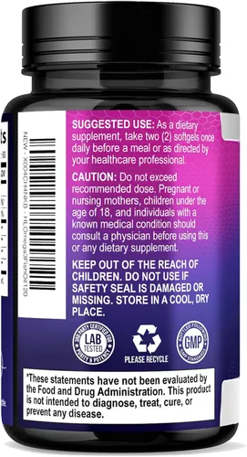 Miniatura 8 de Suplementos de aceite de pescado Omega 3 – 2400 mg de aceite de pescado por porción – Omega-3 de triple fuerza con ácidos grasos EPA y DHA – Apoyo