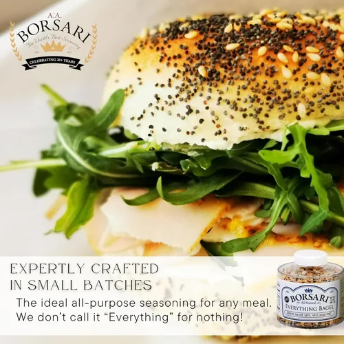 Miniatura 2 de Borsari Set de regalo de 2 saleros condimentados – Mezcla de condimentos de bagel Everything – Condimentos gourmet para carne, pescado, aves